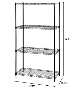 Amazon.co.jp: アイリスオーヤマ カラーラック メタルラック 4段